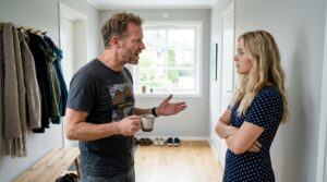 &laquo;Skriv hytta over på Maria. Du har uansett aldri fortjent den!&raquo; sa Erik mens han skjøv den tomme tallerkenen fra seg og så på Anna som om han hadde avsagt en endelig dom