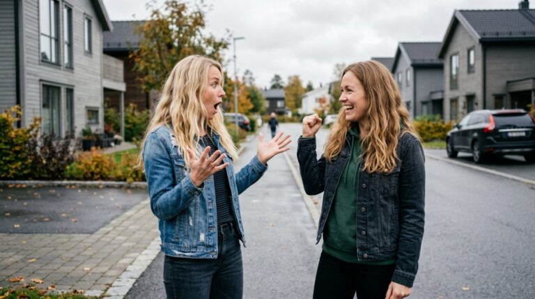 «Han vet jo at kona ordner alt» sa Inger påtrengende mens Anna stivnet i hagen