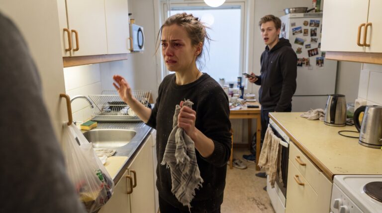 «Da får du heretter finne og betale vaskehjelpen selv, den jeg til nå har betalt fra felleskontoen» sa hun lavmælt ved kjøkkenvasken